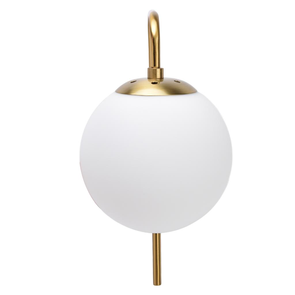 Nordic Modern E27 Glass Ball LED Wall Light Frosted Texture Round Bedroom Wall Lamp 110‑240V