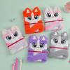 Cute Cat Plush Notebook with Lock 4 Colors Soft Furry Journal Diary, Secret Password Book for Girls Kids School Stationery Gifts