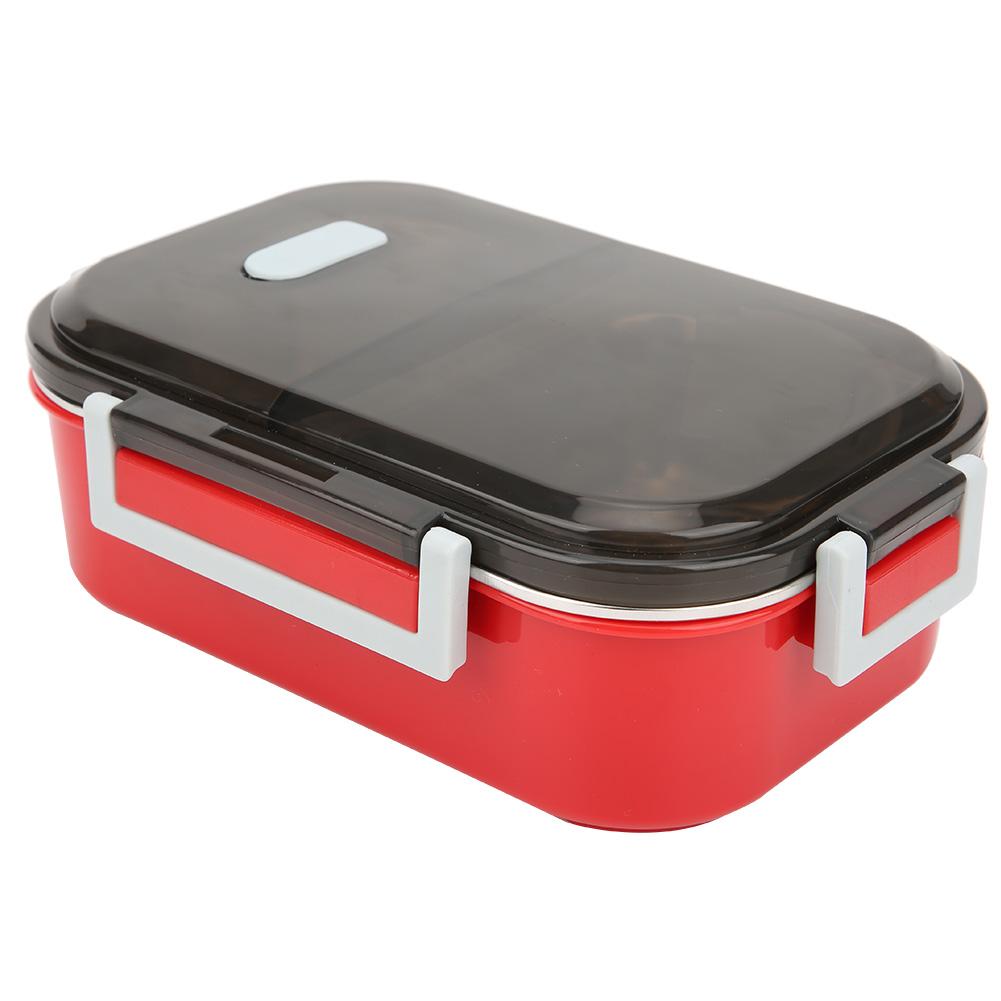 304 Stainless Steel Portable Lunch Box Food Container for Outdoor Camping Picnic 700mlRed