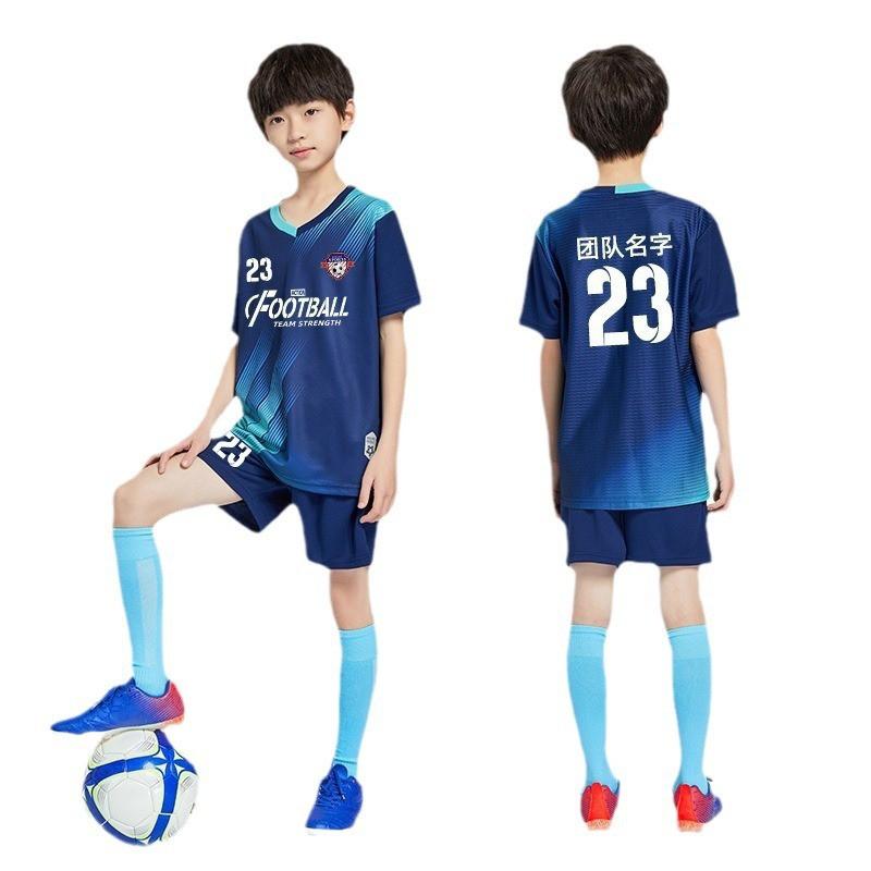 Kids Soccer Uniform Set Long Sleeve Training Kit Boys Girls Winter Football Practice Game Wear