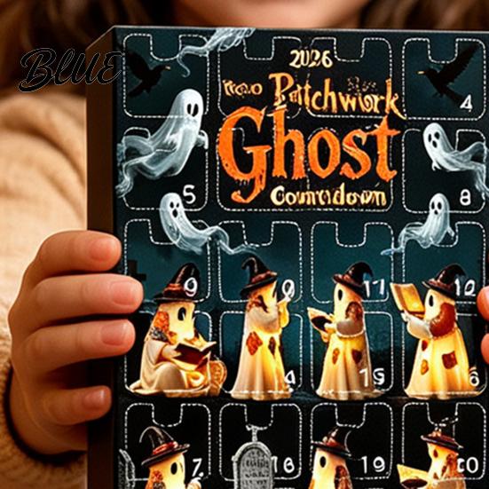 Ghost Theme Party Souvenirs Halloween Advent Calendar 2026 24 Day Countdown Box with Cute Scary Dolls Mini Figures Collectible Toy Set for