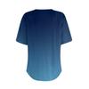 Dames T-shirts V-hals Korte mouwen Casual tops Losse pasvorm Basic T-shirts met gebogen zoom