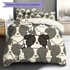 Border Collie Muster Bettwäsche Steppdecke Set Bettbezug Kissenbezug Heimdekoration Geburtstagsgeschenk (1 Bettbezug + 2 Kissenbezüge, ohne Füllung)