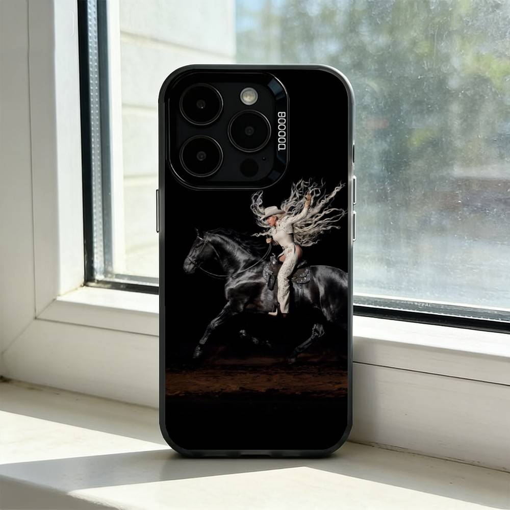 Beyoncé - Cowboy Carter Phone Case For iPhone 17,16,15,14,13,12,11 Plus,Pro Max,XS,Colored Silver Plated Inside Cover