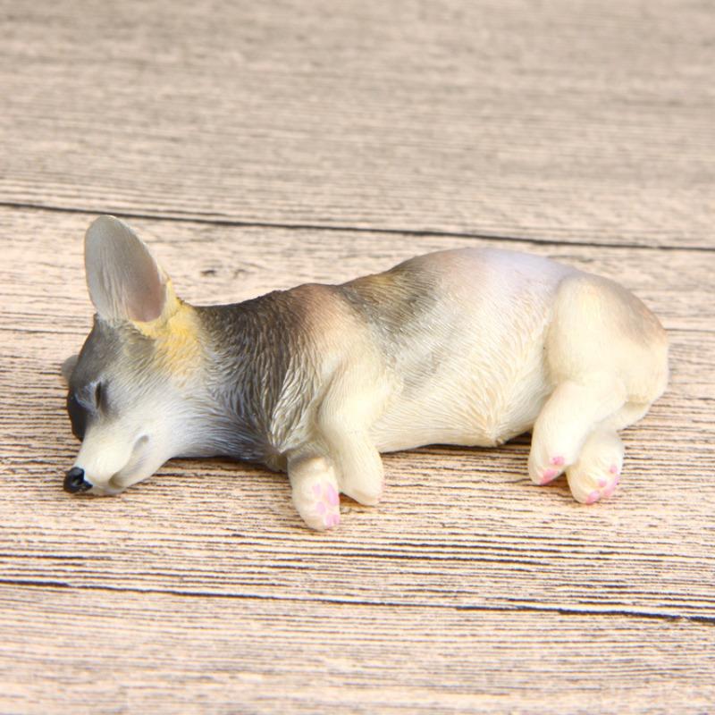 Warm Series, Sleepy Series, Corgi Model, Super Cute Shiba Inu Figurine, Fridge Magnet Doll