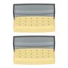 2pcs Dental Bur Holder Box 18 Holes Bur Cleaning Autoclavable Case Organizer for Dentist Laboratory Yellow