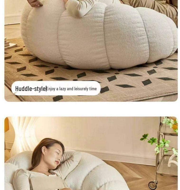 Pumpkin Style Lazy Sofa Chair for Small Spaces - Ideal for Bedroom, Living Room, or Balcony