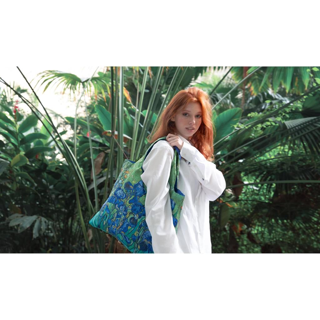 LOQI Eco Bag - Van Gogh Iris - Recycled, Foldable, Stylish
