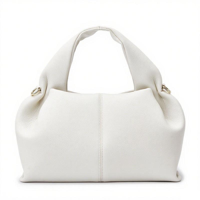 

Women s Soft Leather Cloud Shoulder Bag - French Style, Large Capacity, Textured Handbag for Commuters Small