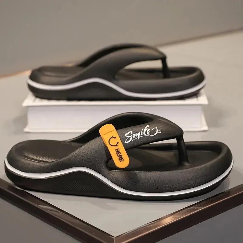 Fashion Mens Thong Sandals Summer 2025 New Men Shoes Thick Bottom EVA Non-slip Slide Slippers Outdoor Indoor Couples Shoes