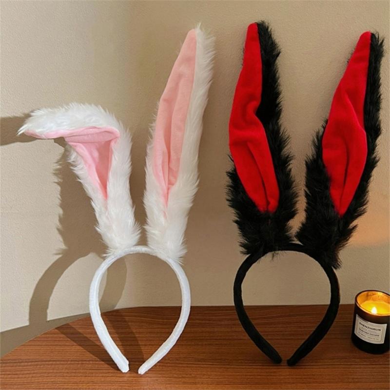 Large Bunnies Ears Headbands for Adult Kids Soft Comfortable Oversized Rabbits Ear Hairband for Daily Wear Party Role Play