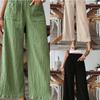 Cotton and Linen Women's Loose Fashion Solid Color Straight Casual Pants Women's Clothing