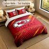Bettwäsche-Set 1 Bettbezug 2 Kissenbezüge Kansas City Chiefs Druck Weiche Bettwäsche Schlafzimmerdekoration
