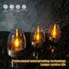 Solar Candle Light Waterproof Solar Powered Tea Light Realistic Flickering Flameless LED Kerosene Lantern for Patio Garden Porch Tabletop Indoor