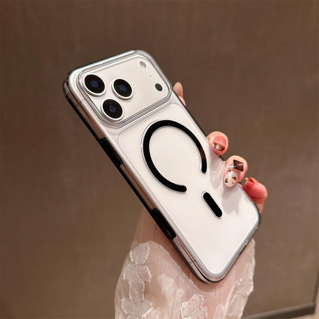 For iPhone 17 Pro Case Compatible with MagSafe Shockproof TPU + PC Clear Phone Back Cover