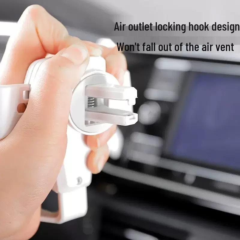 Gravity Anti-Shake Leather Car Phone Holder for Air Vent