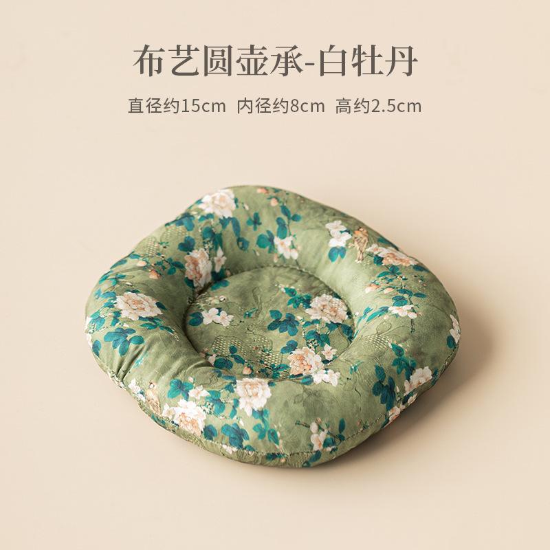 Untersetzer aus Stoff im chinesischen Stil Retro Tassenuntersetzer für Kaffeetassen Untertasse Hitzebeständige Platzsets Teetassenbasis Chinesisches Teeset Geschenke