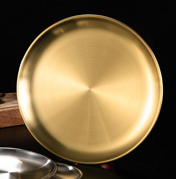 

Barbecue Plate, Golden Tray, Circular Plate One Size золотой