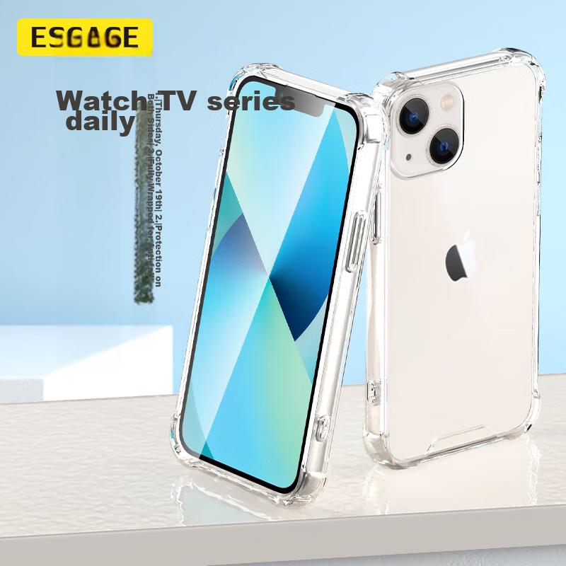 IPhone 13 Case, Transparent Full Silicone Shockproof Airbag Soft,, Dual Material Anti-Drop, German Bayer Imported Materials, High Transparency