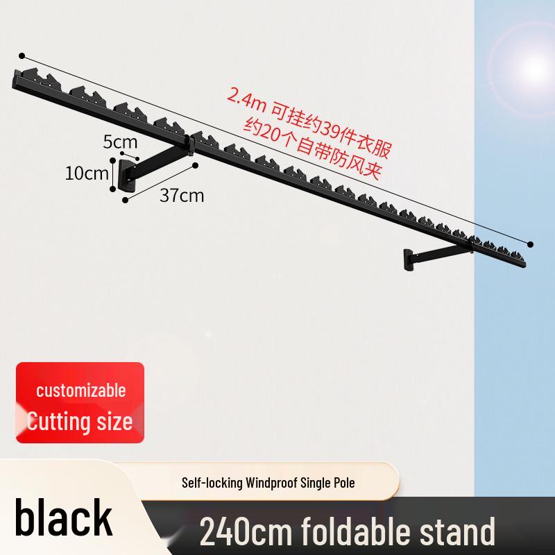 Invisible Wall-Mounted Retractable Clothes Drying Rack for Balcony and Home Use