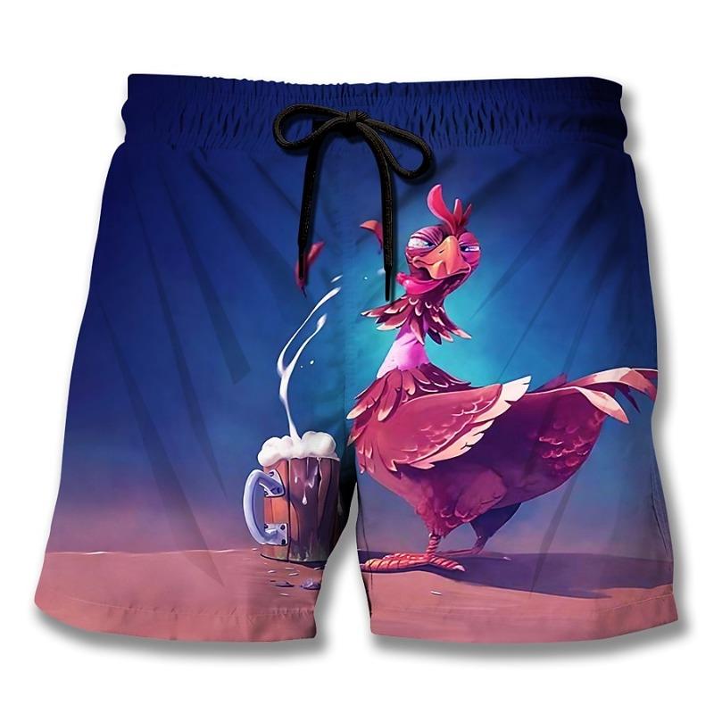 

Men s Animal Graphic Prints Turkey Board Shorts Swim Shorts Swim Trunks Mid Waist Hawaiian Boho Casual 4XL
