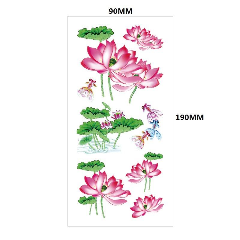 Water Transfer Phoenix Flower Colored Rose Waterproof Tattoo Sticker Set Simulation Tattoo Sticker