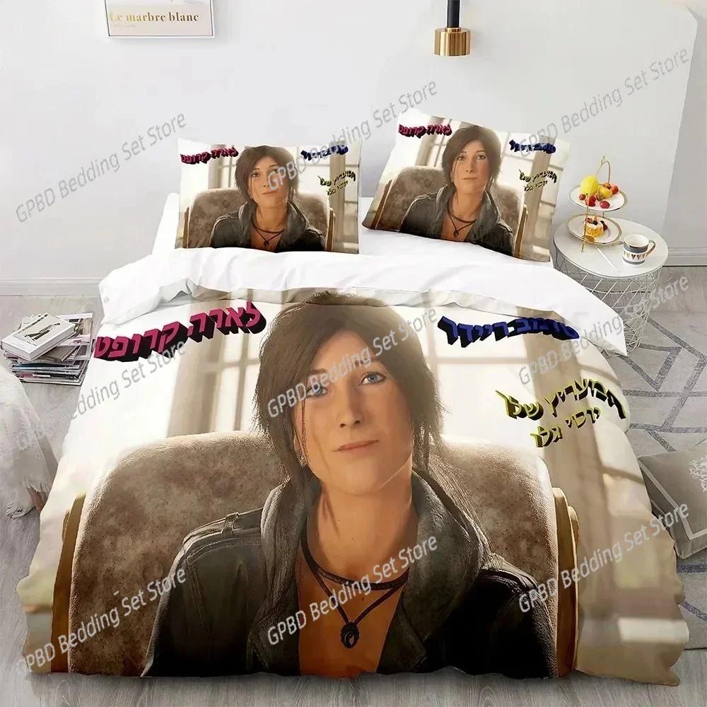 Comforter 3D Print Game Tomb Raider Bedding Set Bedroom Soft Modern S Comefortable Kids And