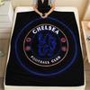 Chelsea bedekte Flanelldecke, weicher Überwurf für Schlafzimmer Sofa, waschbar, Fußballfanartikel, tolles Geschenk.