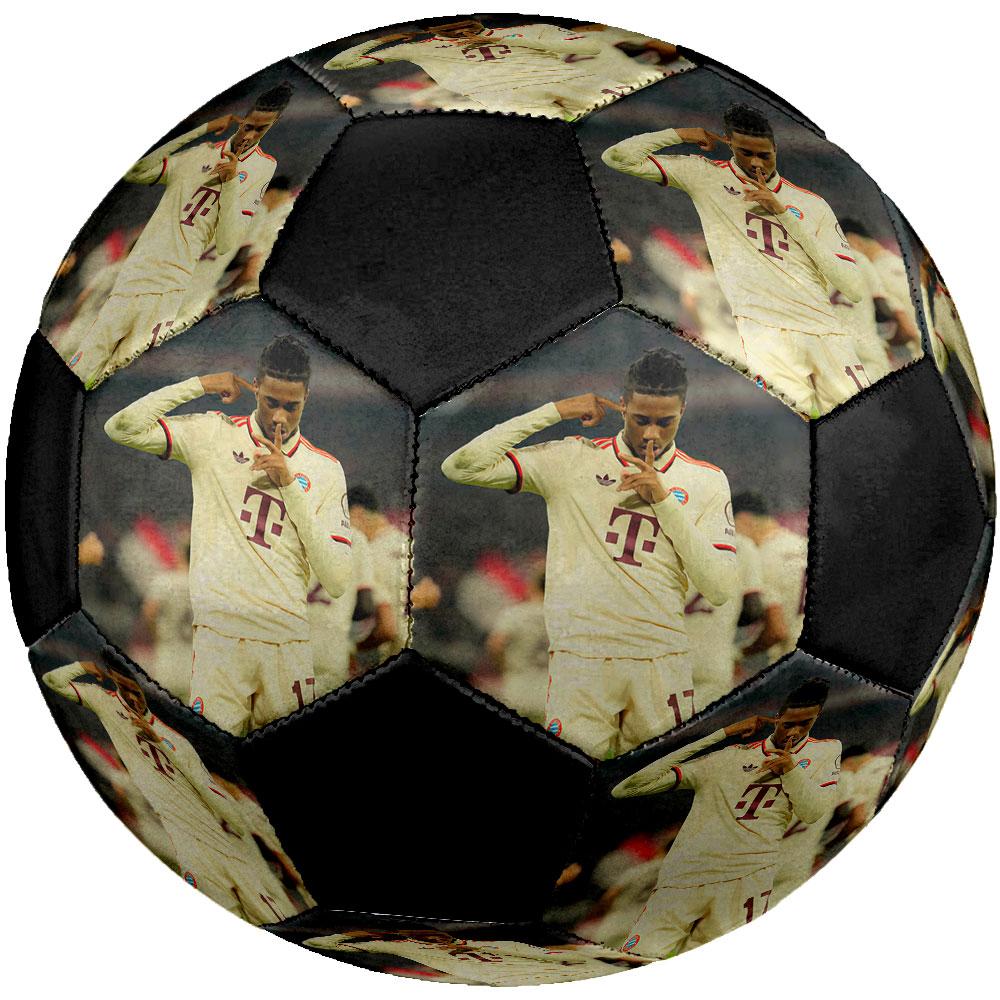 Pallone da Calcio Michael Olise Stampato Taglia 5, Cucito a Macchina in PVC, Resistente e ad Alto Rimbalzo, Adatto a Tutte le Età, Merchandising per tifosi, Partite e Uso all'Aperto.