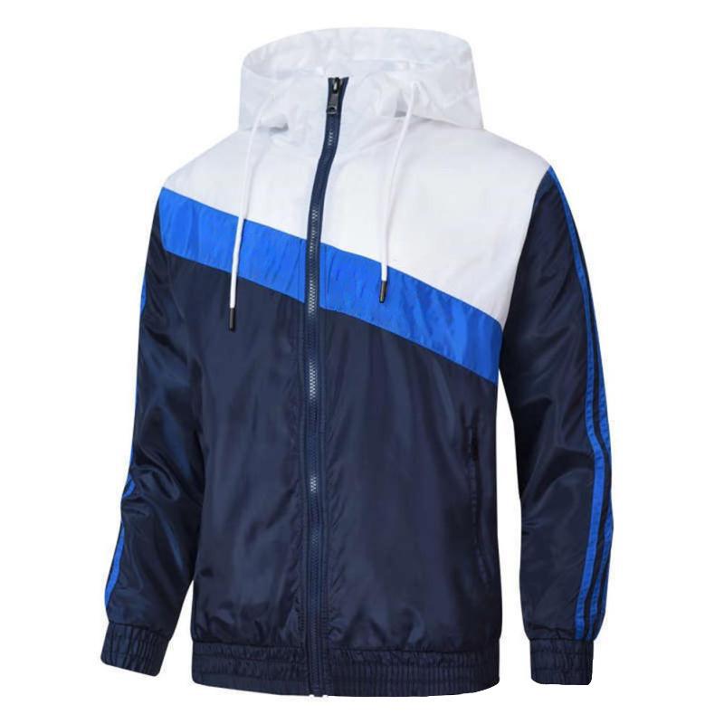 Unisex Color Block Breathable Running Jacket - Casual, Hooded, Lightweight for Spring/Autumn