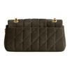 Coach Tabby 26 Shoulder Bag Quilted Suede Olive Green Gold Hardware Chain Women's Crossbody Handbag, Casual Daily Business Travel Commute CW620-B4OL