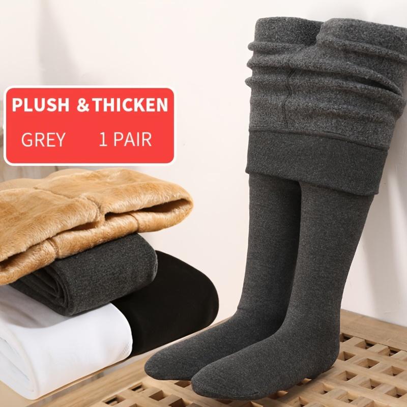 

1 шт. Детские утолщенные и теплые колготки-леггинсы с носком для осени и зимы - на флисовой подкладке - детские танцевальные носки - для девочек 3-15 лет 13-15Y (height 85cm) серый