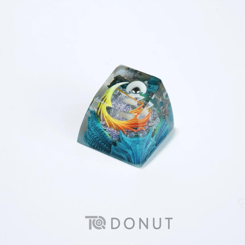 Knight Hollow Handmade Backlit Keycap Handcrafted Single Esc Keycap For Mechanical Keyboard Gamer Collectible Gift