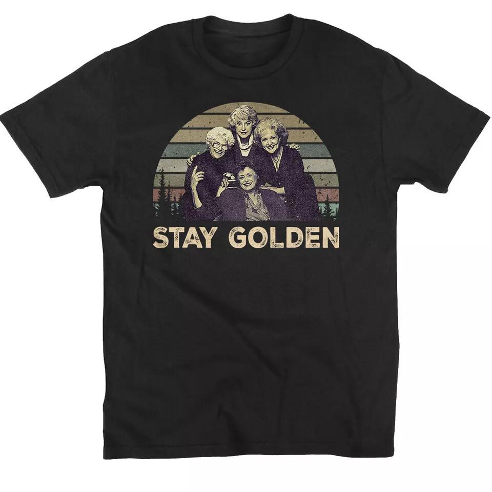 РАСПРОДАЖА Stay Golden Винтажная Кино Футболка, Винтажная Графическая Унисекс Футболка S-3XL Унисекс Футболка S