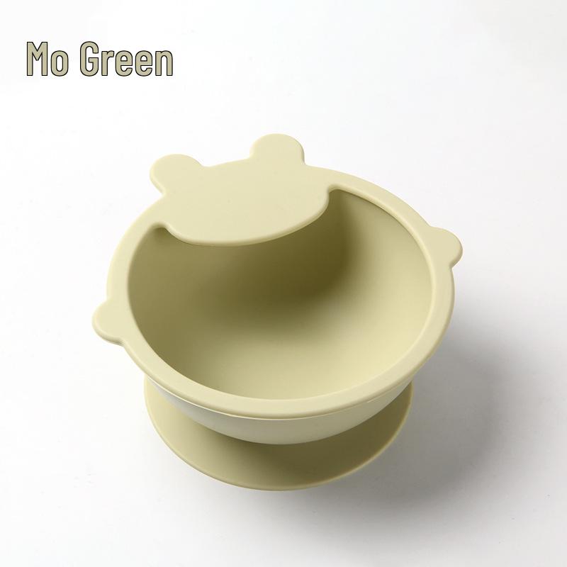 Silicone Smiley Face Suction Plate for Babies - Divided, Drop-Proof Tableware for Feeding & Training