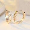 Minimalist Luxury Gold Color Heart-shaped Hoop Earrings for Women Vintage Small Circle Earrings Jewelry Gifts