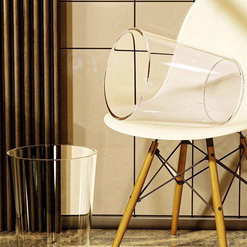 1PC Waste Basket Storage Bucket Garbage Container Kitchen Dustbin Transparent Luxury Without Lid Trash Can Garbage Bin