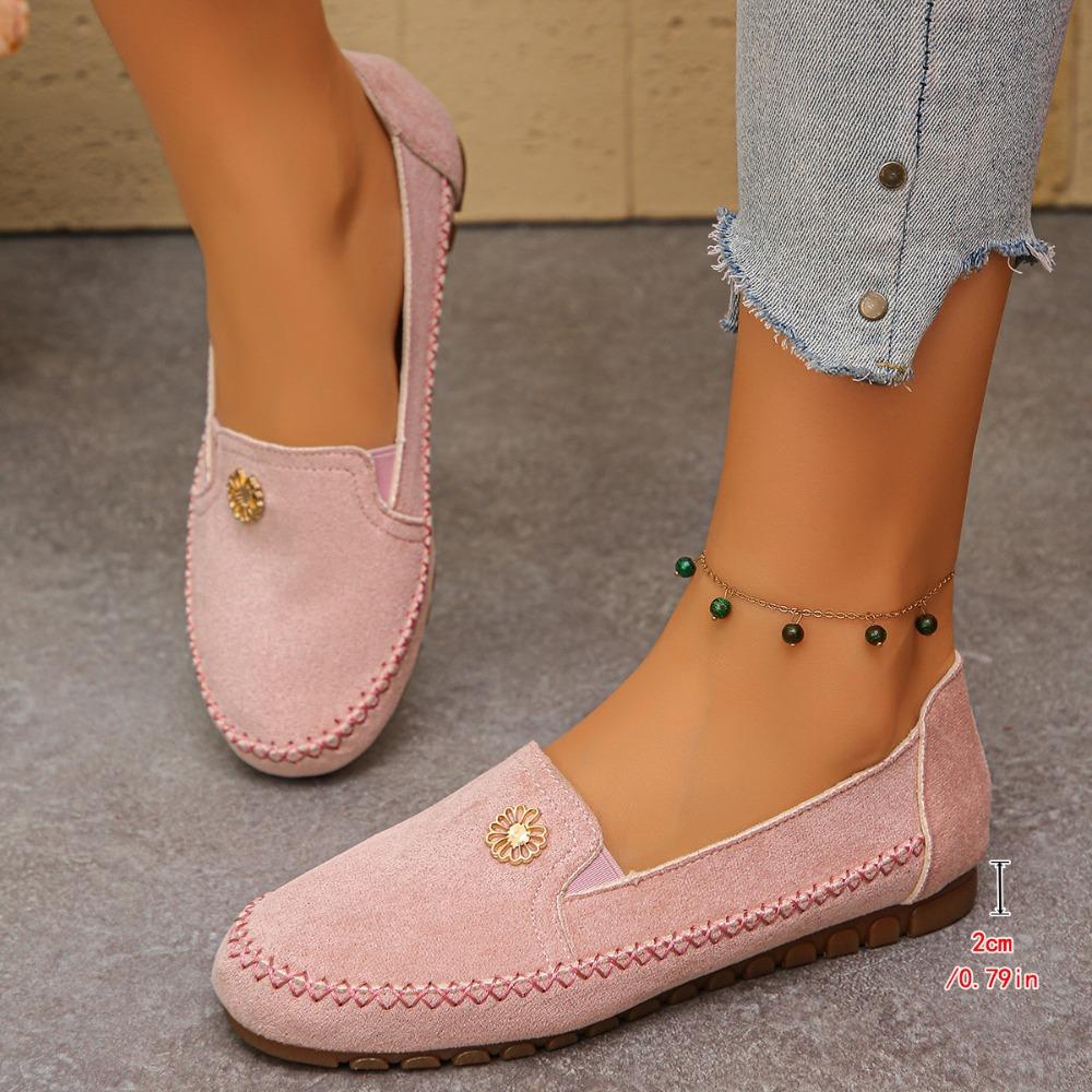 Multi-color Optional Soft Sole Hollow Out Breathable Flat Shoes Slip On Anti-slip Loafers