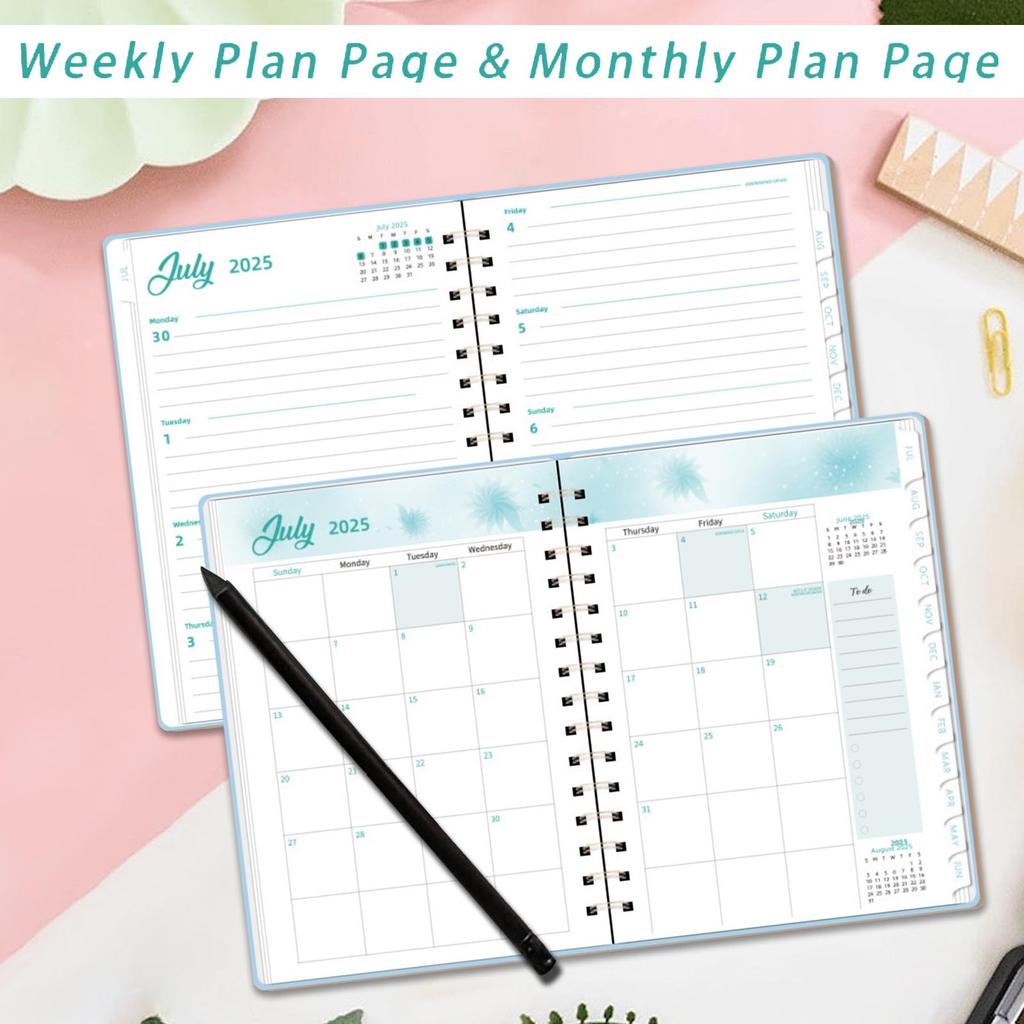 Planner Schedule Book A5 Coil Book Self-discipline Punch Card Notebook Weekly Diary