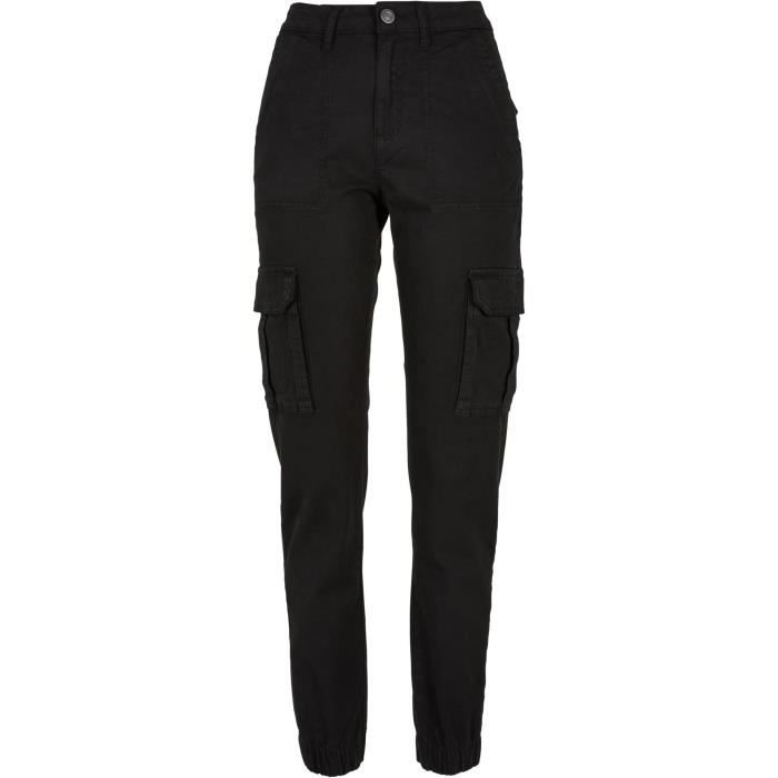 Pantalon En Sergé De Coton Femme Urban Classics Utility - Noir - 30