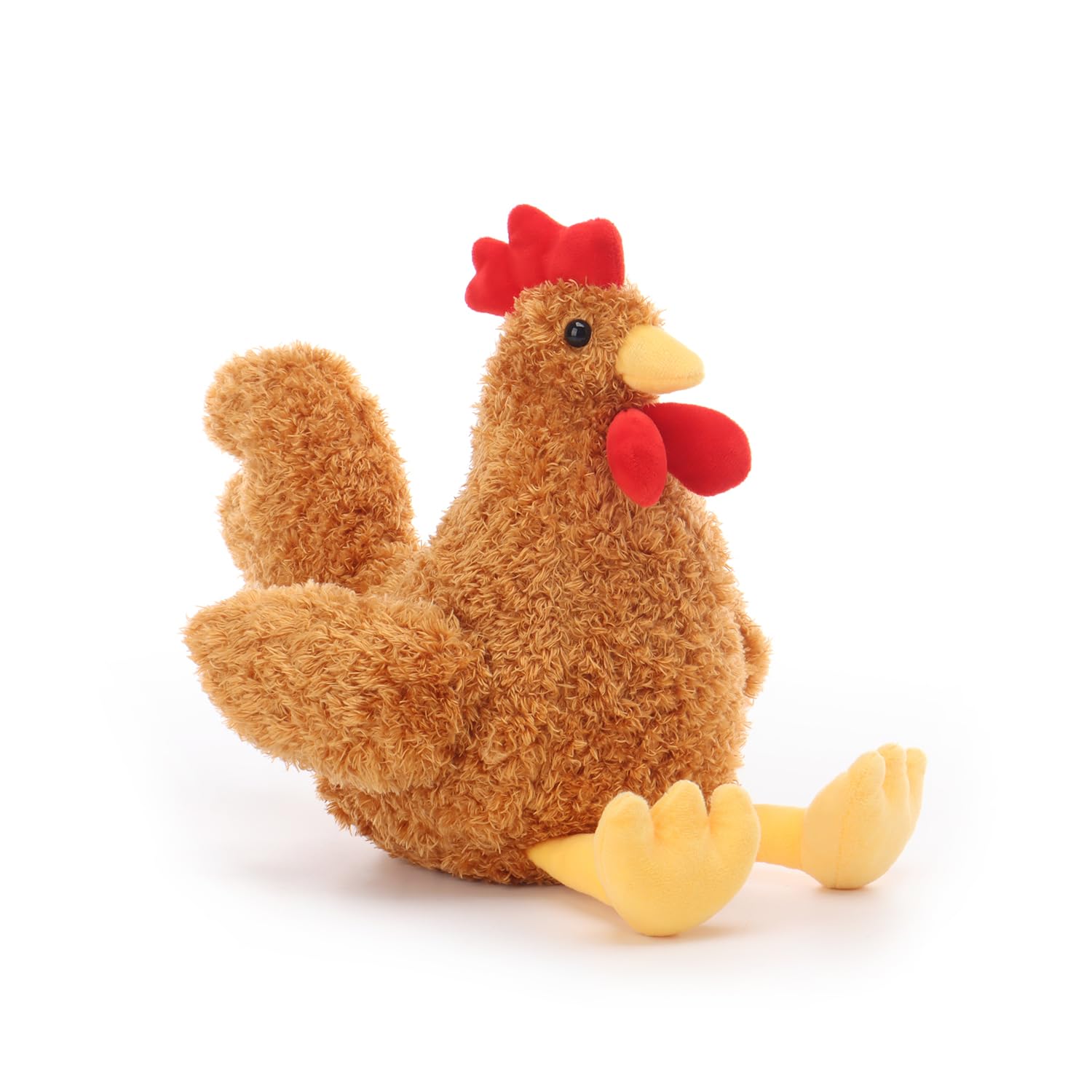 

Apricot Lamb Ginger Rooster Plush Toy for Soft and Cute Fluffy Ginger Rooster for Girls and 25cm Kids, Boys,