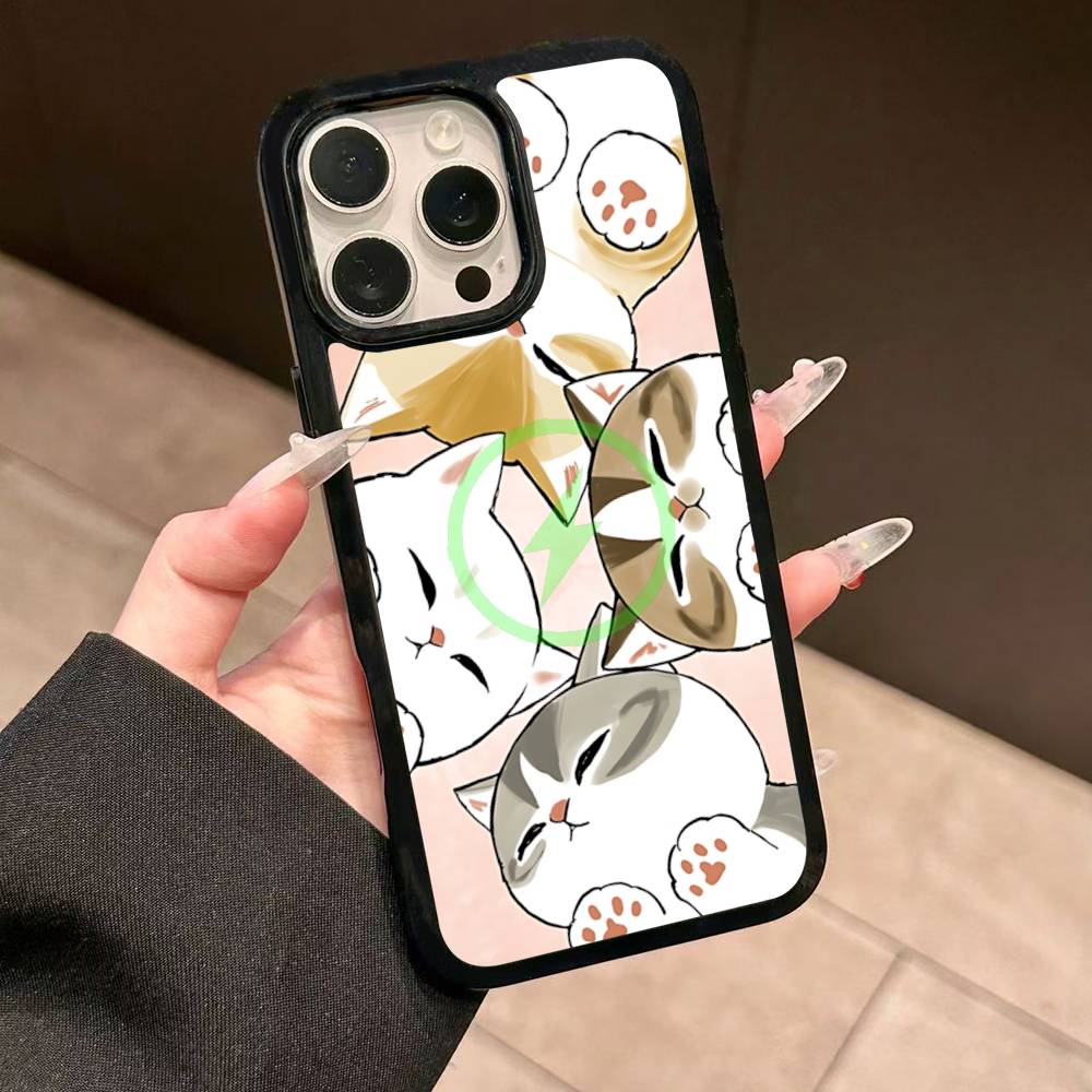 

Cat M-Mofusand Magnetic Matte Phone Case For IPhone 16 17 15 14 13 12 11 For Magsafe Wireless Charge Cover iPhone 13