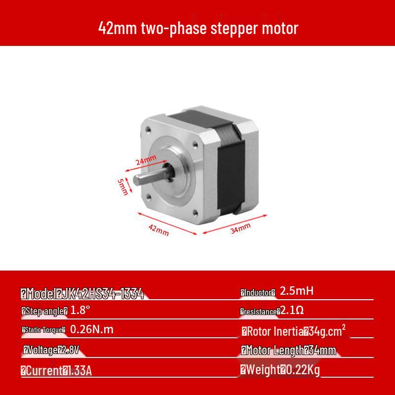 Stepper Motor for 3D Printer, Two-Phase, Sizes 35/39/42/57/60/86 - Miniature Automation Equipment