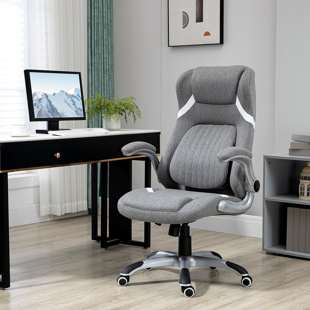 Reclining Office Chair in Breathable Fabric and Steel with Adjustable Height, 68x76x109-117 cm