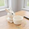 Bunny CandleHolder White Cute Easter Egg Stand Decor Easter Bunny CandleHolder for Banquet Gathering Party Shelf Desk