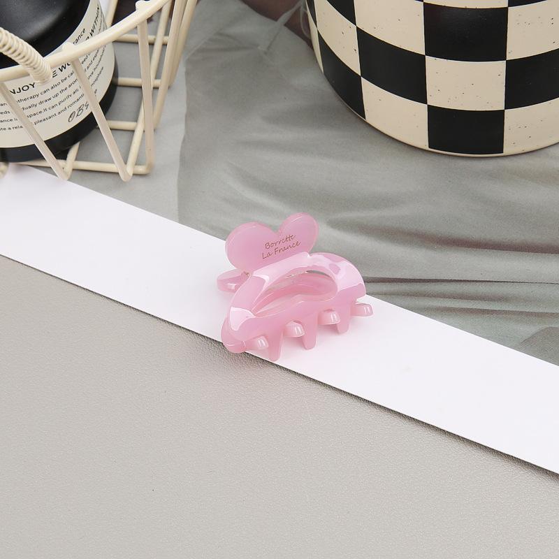 New Small Heart Hair Claw Clamp Acetate Hair Crabs for Girls Cute Heart Shaped Hair Clips Women Hair Accessories Hairpins Clips