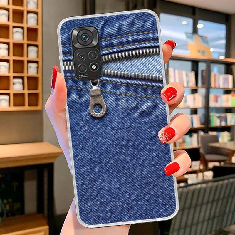 

Jeans Cowboy Denim Printed Cover Phone Case For Xiaomi Redmi Note 15 14 13 12 11 10 Pro Plus 14S 12S 11S 11T 11E 10S Soft Fundas Redmi Note 14 4G