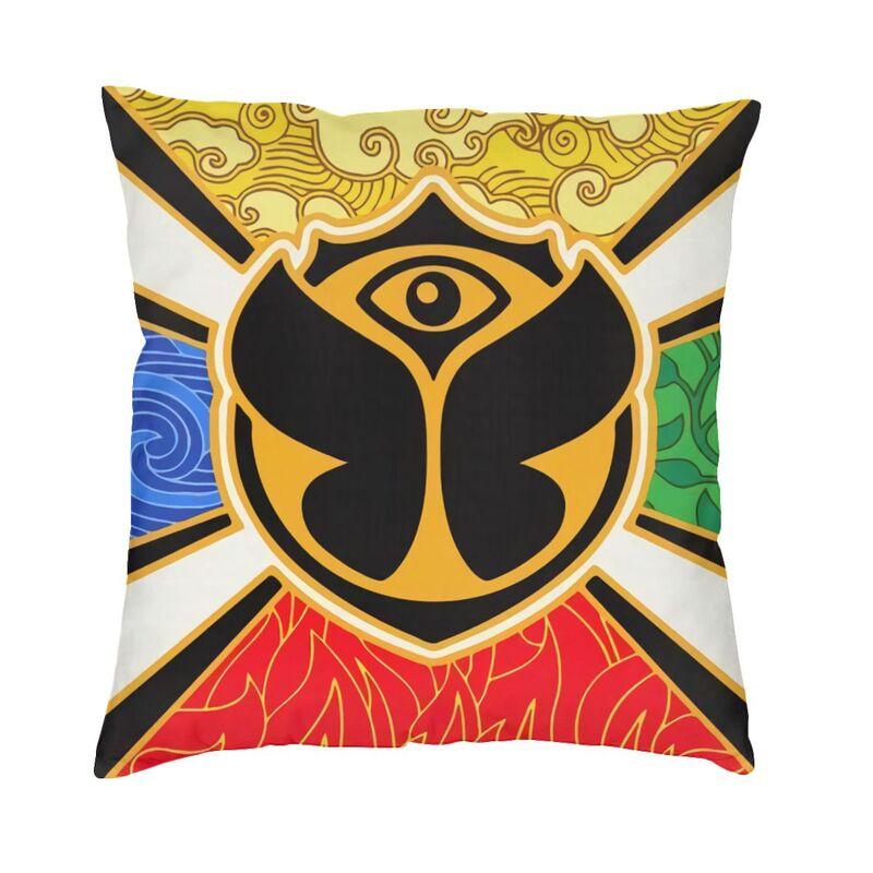 Tomorrowland Cushion Covers Electronic Dance Funny Print Velvet Nordic Pillow Case Decoration Salon