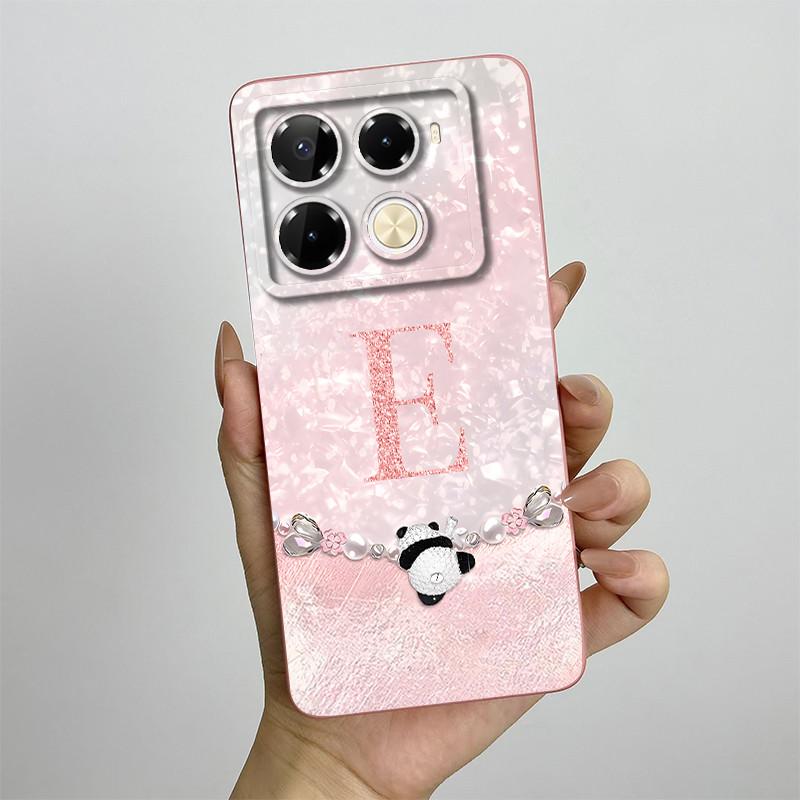 Phone Case For Infinix Note 40 4G X6853 Note 40 Pro Plus X6851B 40 Pro 4G X6850 5G X6851 Fashion Letters Matte Soft Cover Funda