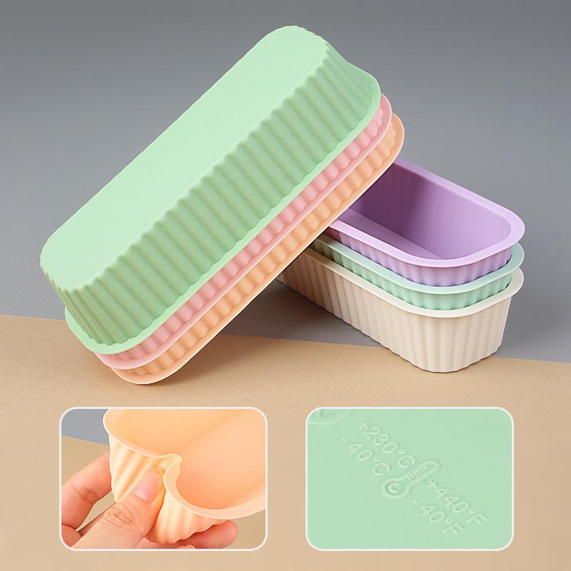 1 Pcs Silicone Rectangular Cake Mold Diy Ice Cube Tray Bread Pan Cake Toast Pancake Moulds Baking Molds Tools